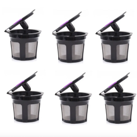 6 Packs Reusable K Cups For Keurig, Reusable K CUP Coffee Filter Refillable Single K CUP For Keurig 2.0 1.0 BPA 20.8in/1.5in 0.18lb