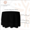 2 Pack Black Round Tablecloths 60 Inch 200 GSM Premium Quality Textured Washable Polyester Fabric Table Cloth [60'' is Not Table Size]