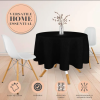 2 Pack Black Round Tablecloths 60 Inch 200 GSM Premium Quality Textured Washable Polyester Fabric Table Cloth [60'' is Not Table Size]