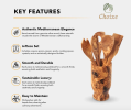 Olive Wood Kitchen Servers Set w/Holder -6 Pcs