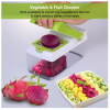 Vegetable Slicer Quick Potato Tomato Fruit Cutter Set with 3 Blades Stainless Steel Food Chopper