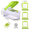 Vegetable Slicer Quick Potato Tomato Fruit Cutter Set with 3 Blades Stainless Steel Food Chopper