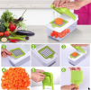 Vegetable Slicer Quick Potato Tomato Fruit Cutter Set with 3 Blades Stainless Steel Food Chopper