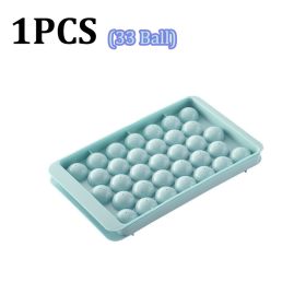 66/33 Ice Ball Mold Hockey Frozen Mini Ball Maker Mold Round Ice Cube Mold with Lid Ice Tray Box Whiskey Cocktail Kitchen Tools