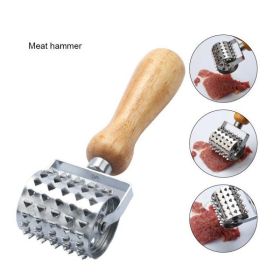 Stainless Steel Rolling Meat Tenderizer - Handheld Kitchen Tool for Beef, Pork & Chicken