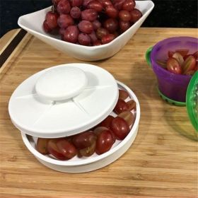 Non-Slip Rapid Slicer Food Cutter – Easily Slice Tomatoes, Grapes, Olives, Chicken, Shrimp, and More