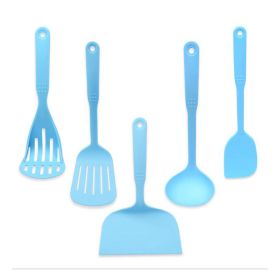 5-Piece Non-Stick & Heat-Resistant Nylon Cooking Utensil Set – Includes Slotted Turner, Fish Spatula, Serving Spoon & Masher