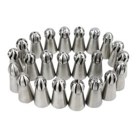 23-Piece Russian Sphere Ball Piping Tips Set – Cake Decorating Icing Nozzles