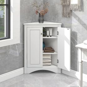 Corner Cabinet Storage Cabinet with Door for Bathroom Bedroom Kitchen