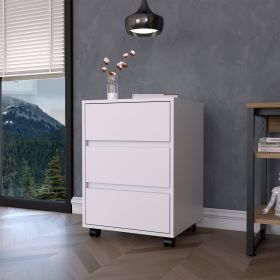 Vienna Three Drawers Filing Cabinet; Roller Blade Glide