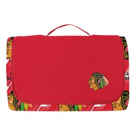 Blackhawks OFFICIAL NHL "Hex Stripe" Picnic Blanket; 60" x 72"
