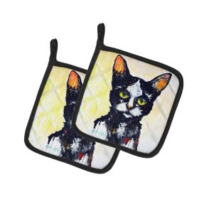 NEW Big Kitty Cat Pair of Pot Holders Kitchen Heat Resistant Pot Holders Sets Oven Hot Pads for Cooking Baking BBQ, 7 1/2 x 7 1/2