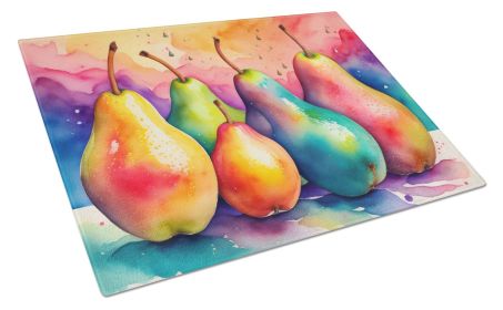 NEW Colorful Pears Glass Cutting Board Decorative Tempered Glass Kitchen Cutting and Serving Board Large Size Chopping Board