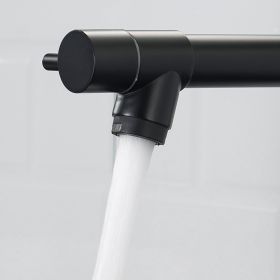 Commercial Black Kitchen Faucet with Pull Down Sprayer, Single Handle Single Lever Kitchen Sink Faucet