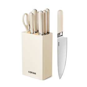 8-Piece Carote Kitchen Knife Set Stainless Steel, Razor-Sharp & Dishwasher Safe
