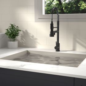 Bothwa Home CUPC Certified 19" Single Handle Kitchen Faucet (Matt Black Finish)